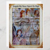 紙シーツ音楽アートエンジェル我々は高く聞いた (正面/裏面)