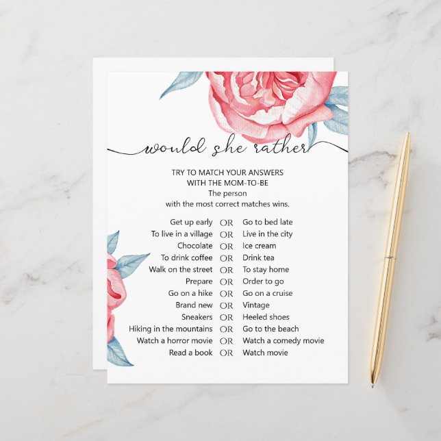 紙シートのゲーム"彼女はむしろ" (正面/裏面インサイチュ)