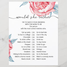 紙シートのゲーム"彼女はむしろ"