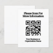 紙シートの顧客情報QRコード (正面/裏面)