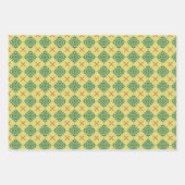 紙シートを雪片で包む、3picのセット ラッピングペーパーシート (正面2)