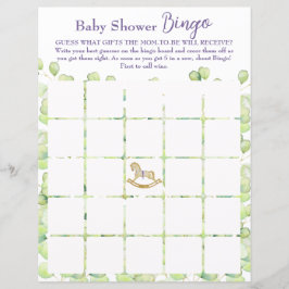 紙シートゲーム"ビンゴ"赤ちゃんシャワー。