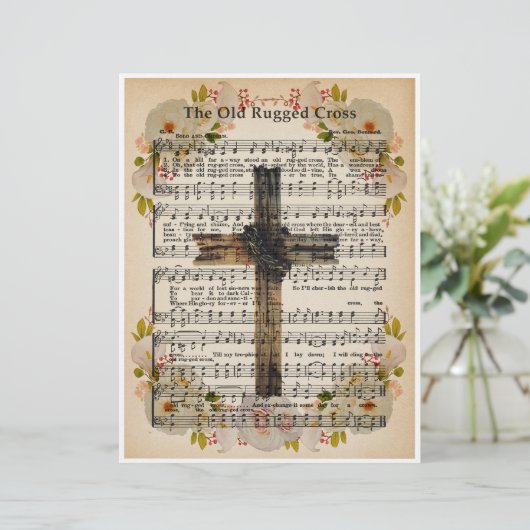 紙シートミュージックアート – 古い険しい十字架 (スタンド正面)