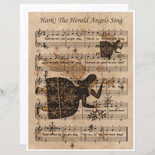 紙シート音楽アートハルクザヘラルドエンジェルス歌 (正面/裏面)