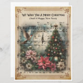 紙シート音楽アート – 私たちはあなたにメリークリスマス (正面/裏面)