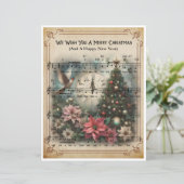 紙シート音楽アート – 私たちはあなたにメリークリスマス (スタンド正面)