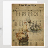 紙シート音楽アート – I See Three Ships (正面/裏面)