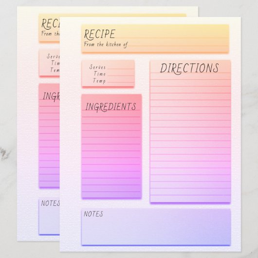 紙シート (正面/裏面)