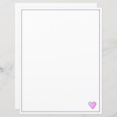 紙シート – ピンクマイアミハート (正面/裏面)