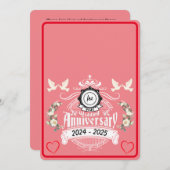 紙ジュビリー2写真一周年記念招待状 シーズンカード (正面/裏面)