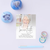 紙スクリプト写真70th Birthday Partyへの招待 チラシ (シングル)