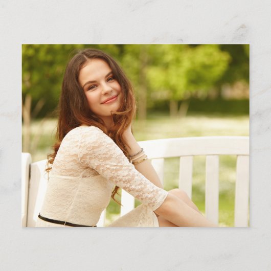 紙スクリプト文字写真卒業パーティー招待状 チラシ (裏面)