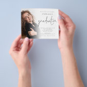 紙スクリプト6写真卒業パーティー招待状 チラシ (手)