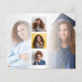 紙スクリプト6写真卒業パーティー招待状 チラシ (裏面)