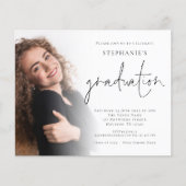 紙スクリプト6写真卒業パーティー招待状 チラシ (正面)