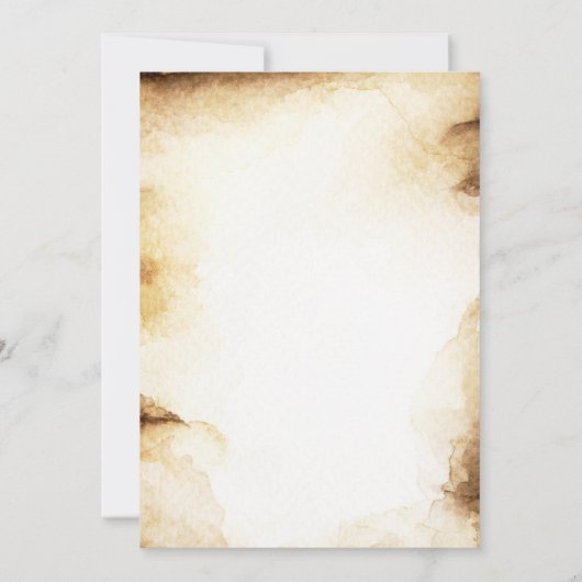 紙スクロール素朴カントリーリハーサルディナー 招待状 (裏面)