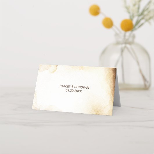 紙スクロール素朴カントリー結婚式座席表 プレイスカード (裏面)