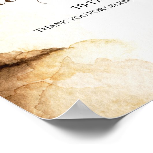 紙スクロール素朴リハーサル夕食へようこそ ポスター (角)