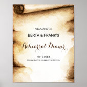 紙スクロール素朴リハーサル夕食へようこそ ポスター (正面)