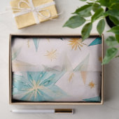 紙スノーフレークススターズブルーピンク金ゴールドクリスマス 薄葉紙 (ギフト)