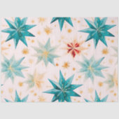 紙スノーフレークススターズブルーピンク金ゴールドクリスマス 薄葉紙 (正面)