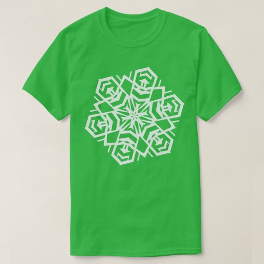 紙スノーフレークデザインno 1 tシャツ (デザイン正面)