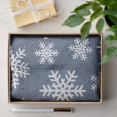 紙スノーフレークブルーホリデークリスマスパターン 薄葉紙 (ギフト)