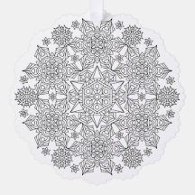 紙スノーフレーク着色ページオーナメント