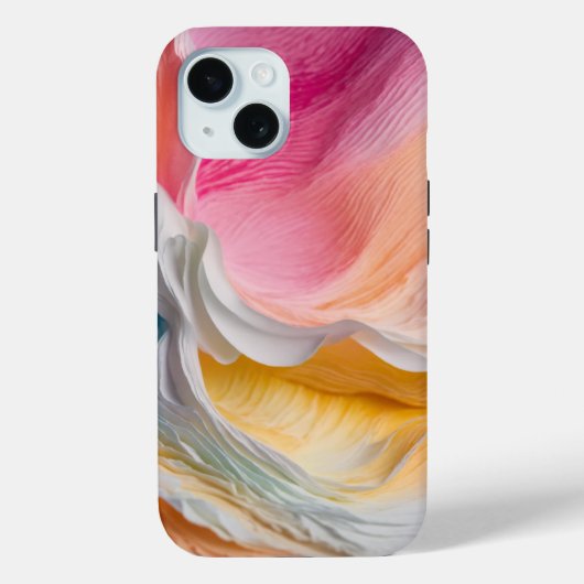 紙スプラッシュの鮮やかなグラデーション(白) Case-Mate iPhoneケース (裏面)