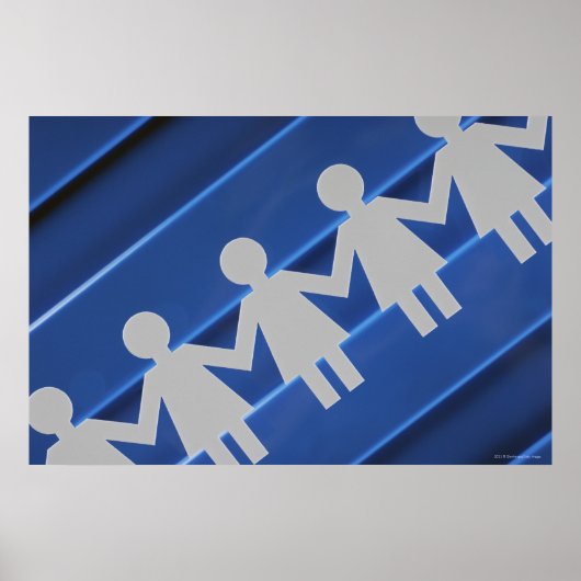 紙チェーン人形のクローズアップ ポスター (正面)