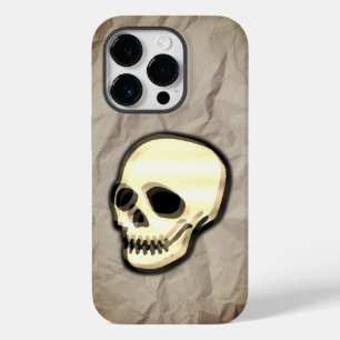 紙テクスチャの背景のスカル Case-Mate iPhone 14 PROケース