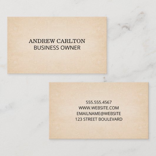紙テクスチャの背景 名刺 (正面/裏面)