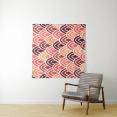 紙テクスチャ上のシームレスな幾何学的パターン タペストリー (インサイチュ(横))