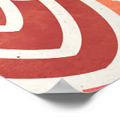 紙テクスチャ上のシームレスな幾何学的パターン ポスター (角)