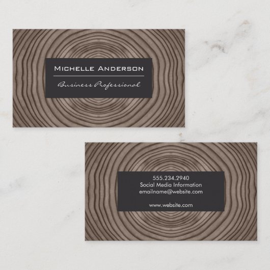 紙テクスチャ | 木目 名刺 (正面/裏面)