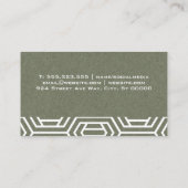 紙テクスチャ |白い幾何学的パタモダンーン 名刺 (裏面)