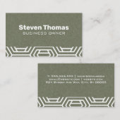 紙テクスチャ |白い幾何学的パタモダンーン 名刺 (正面/裏面)