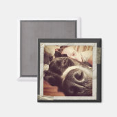 紙テープ付きフレーム古いInstagram写真 マグネット (正面/裏面)