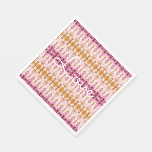 紙デザイナーナプキン水彩パターン スタンダードランチョンナプキン (角)