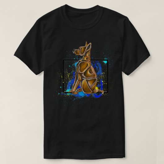 紙ドッグワイルドワールドの紙シリーズ Tシャツ (デザイン正面)