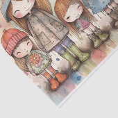 紙ドールガールズウォーター色コラージュデカップージ 薄葉紙 (詳細)