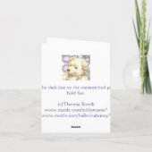 紙ドールテディ空白のノート カード (裏面)