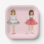 紙ドールパーティー紙プレート ペーパープレート (正面)