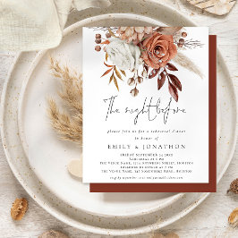 紙ナイトウィービエント花模様リハーサルディナー チラシ