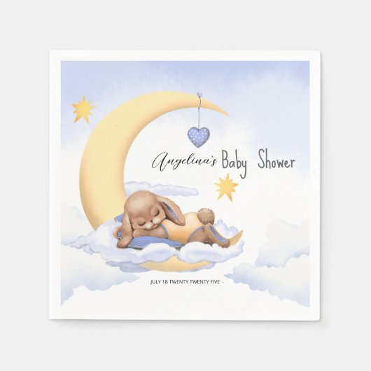 紙ナプキンかわいいバニー。 スタンダードカクテルナプキン (正面)