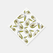 紙ナプキンとアボカド。 スタンダードカクテルナプキン (角)