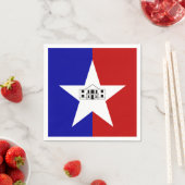 紙ナプキンとサンアントニオ国旗 スタンダードカクテルナプキン (インサイチュ)