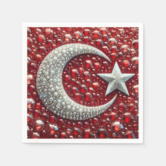 紙ナプキンとトルコ色デザイン スタンダードカクテルナプキン (正面)