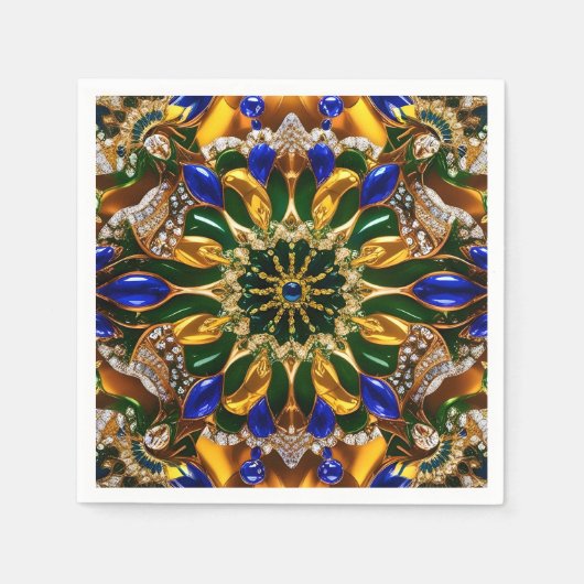 紙ナプキンとブラジルのカラーデザイン スタンダードカクテルナプキン (正面)