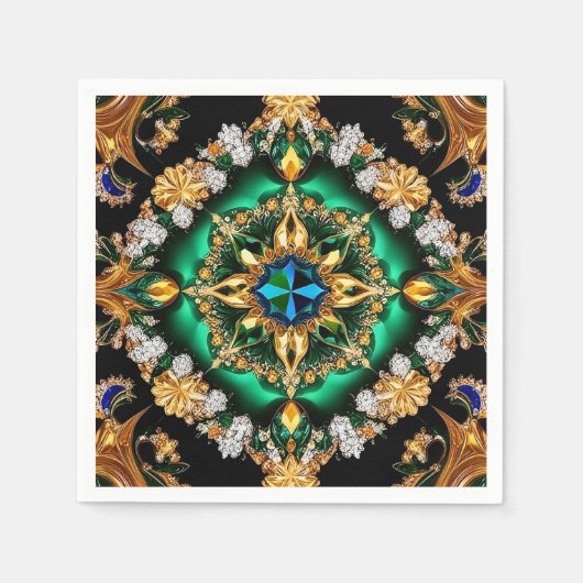 紙ナプキンとブラジルカラーデザイン スタンダードカクテルナプキン (正面)